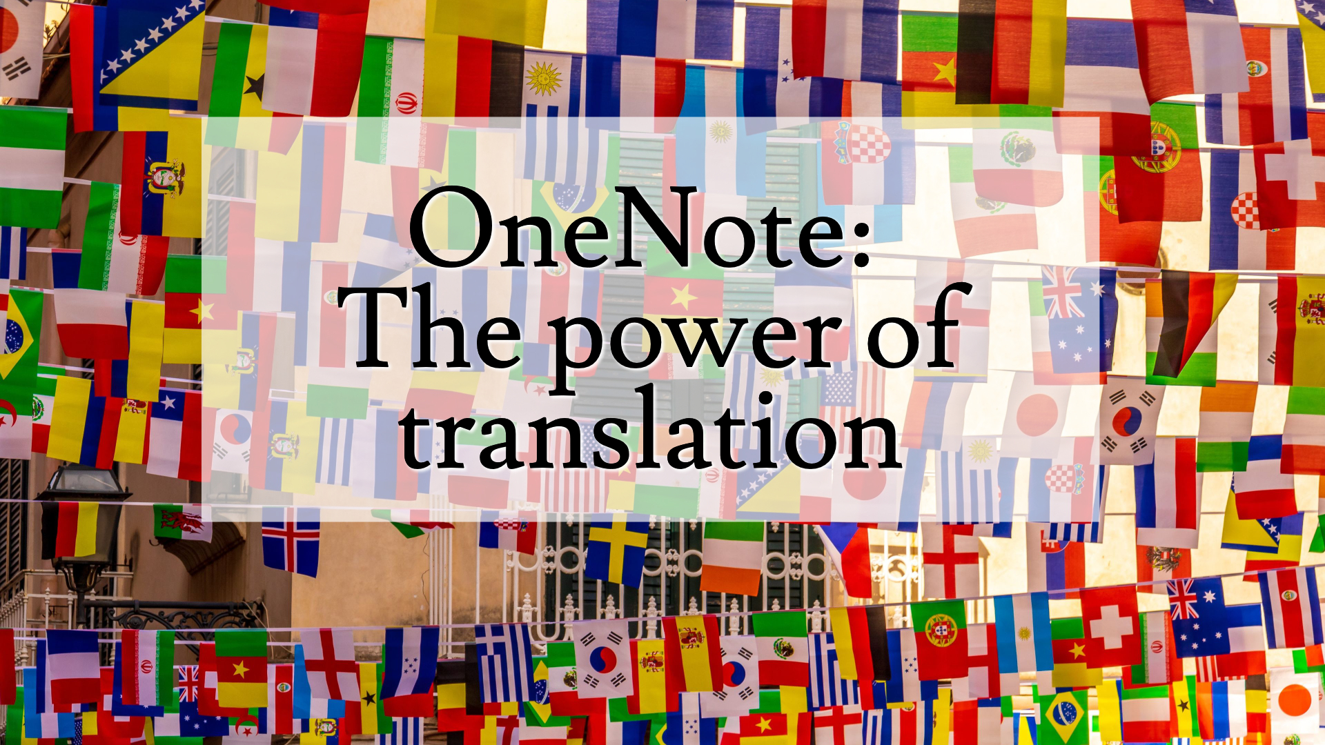 OneNote translation feature